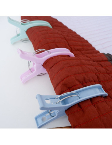 Conjunto de 6 pinças de quilting extra-grandes Jumbo Madam Sew