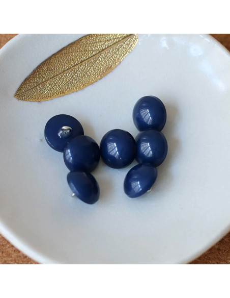 Botão semiesférico com haste - Azul-marinho