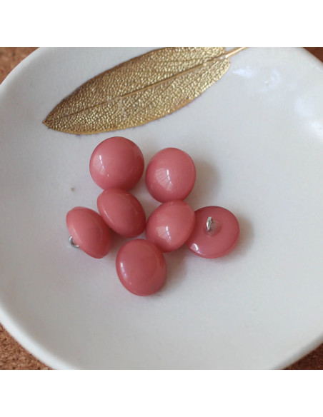 Botão semiesférico com haste - Rosa velho