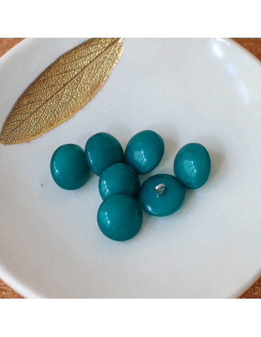 Botão semiesférico com cauda - Esmeralda