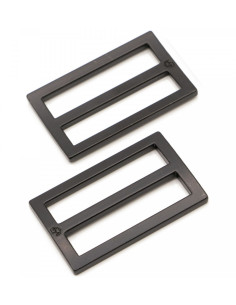 Conjunto de 2 fivelas deslizantes 22 x 38 mm preto