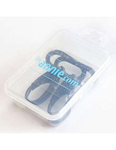 Conjunto de 2 mosquetões passante 25 mm preto