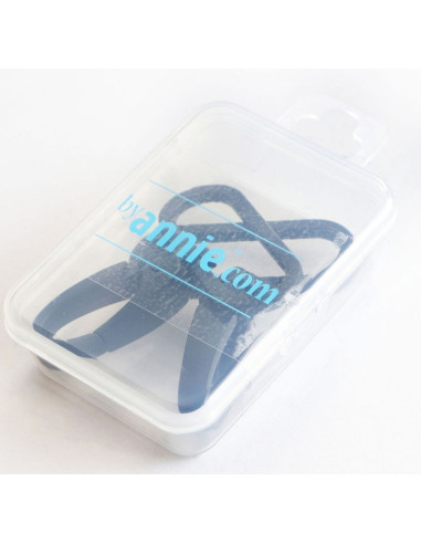 Conjunto de 2 mosquetões passante 38 mm preto