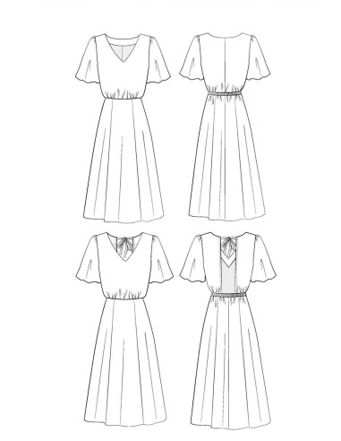 Padrão de vestido Cuba libre - Maison Fauve