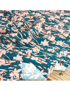 Tecido popeline de viscose Giz azul petróleo - Églantine & Zoé
