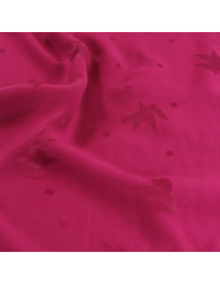 Tecido jacquard de viscose Streli rosa magenta - Églantine & Zoé