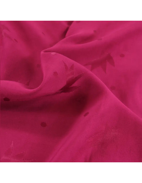 Tecido jacquard de viscose Streli rosa magenta - Églantine & Zoé