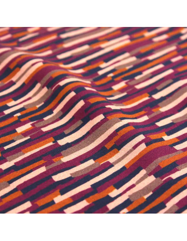 Tecido popeline de viscose Roc azul - Églantine & Zoé
