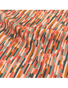 Tecido popeline de viscose Roc coral - Églantine & Zoé