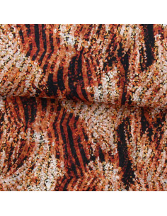 Tecido voile de poliéster - Zebra ocre