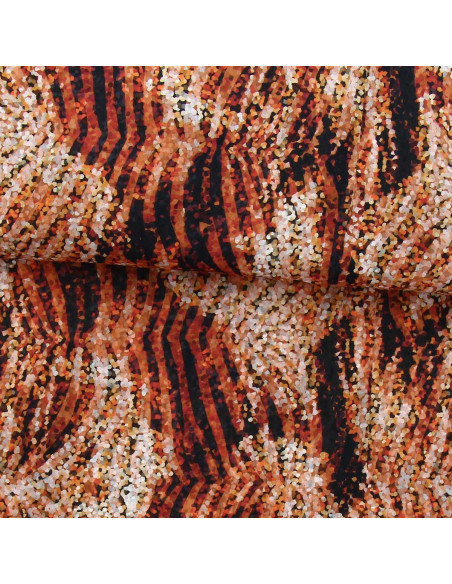 Tecido voile de poliéster - Zebra ocre