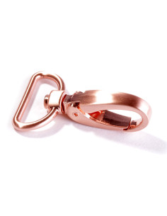 Mosquetão de metal 25 mm - Ouro rosa