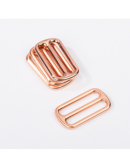 Fivela deslizante de metal - Ouro rosa 25 mm