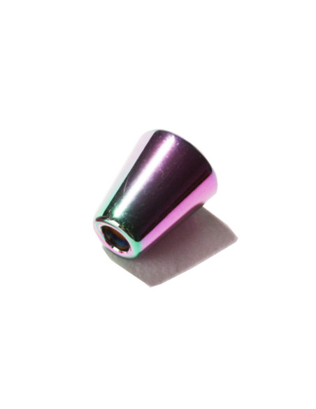 Ponteira de metal em forma de sino para cordões - Arco-íris
