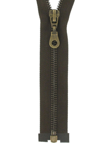 Fecho de correr separável de metal - Castanho malha bronze