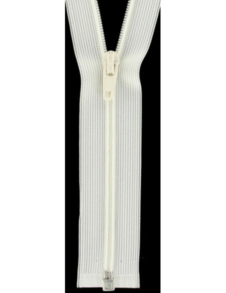 Fecho separável de nylon super fino - Branco sujo
