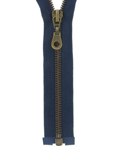 Fecho de correr separável de metal - Malha marinha bronze