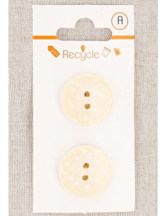 Cartão de 2 botões cru 20 mm 2 furos - Terrazzo