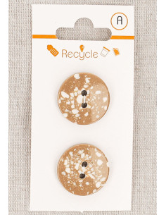 Cartela de 2 botões camel 20 mm 2 furos - Terrazzo