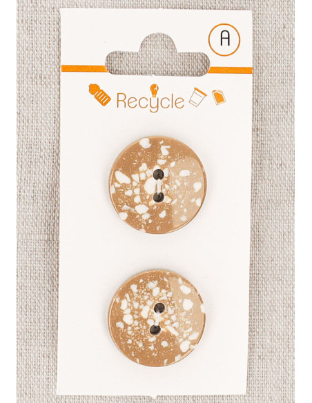 Cartela de 2 botões camel 20 mm 2 furos - Terrazzo