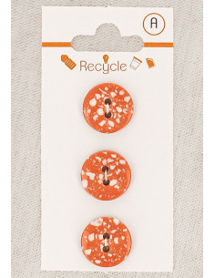 Cartão de 3 botões de cobre 15 mm 2 furos - Terrazzo