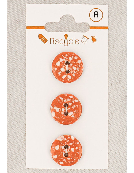 Cartão de 3 botões de cobre 15 mm 2 furos - Terrazzo