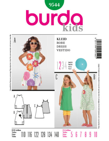 Molde de vestido - Burda 9544