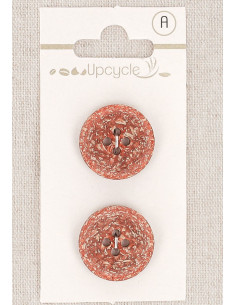 Cartão de 2 botões de cobre 20 mm 4 furos - Fantasias