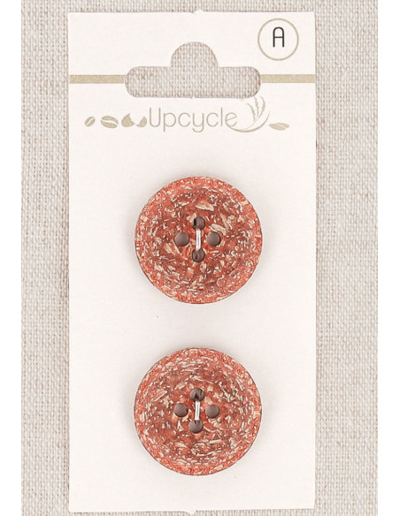 Cartão de 2 botões de cobre 20 mm 4 furos - Fantasias