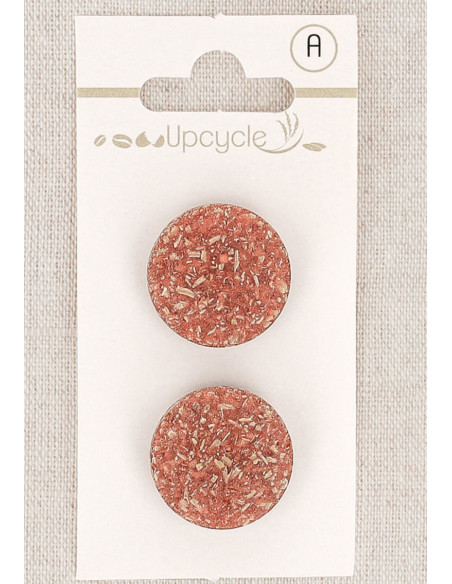 Cartão de 2 botões de cobre 20 mm com haste - Fantasias