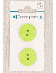 Cartela de 2 botões anis 20 mm 2 furos - Planos