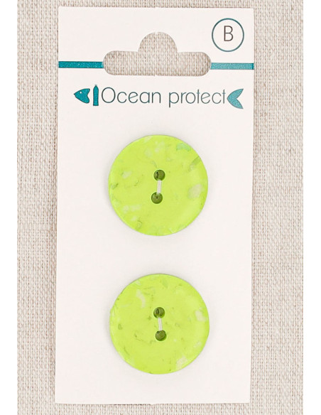 Cartela de 2 botões anis 20 mm 2 furos - Planos