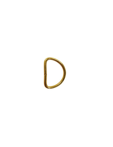 Anel em D 16 mm - Ouro