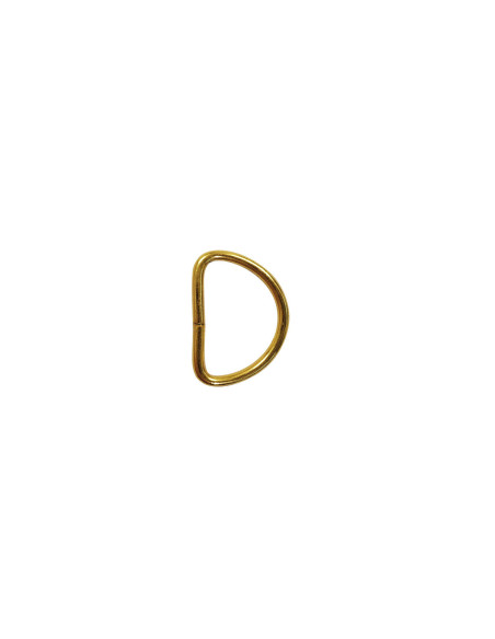 Anel em D 16 mm - Ouro