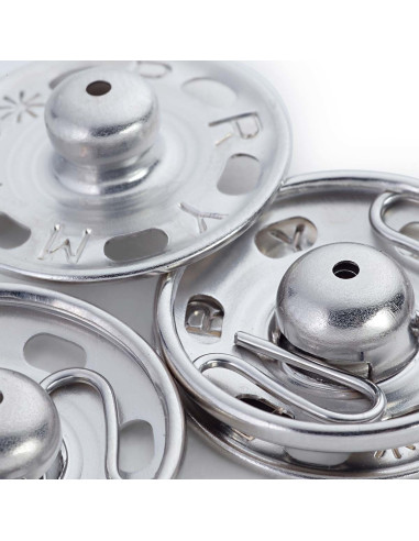 Botões de pressão para costurar 30 mm - Prata