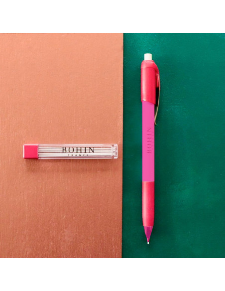 Lápis de giz porta-minas extra-fino Bohin - Lápis rosa