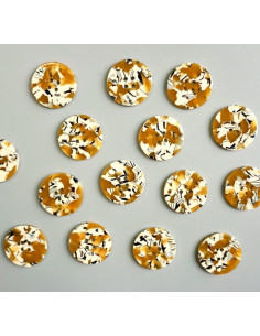 Cartão de 6 botões em biorresina 25 mm 4 furos - Savanna 2