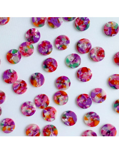 Pacote de 10 botões em biorresina 20 mm 4 furos - Bloom 2