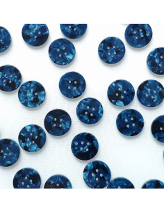 Cartão com 6 botões em biorresina 25 mm 4 furos - Nightshade 2
