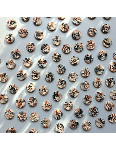 Pacote de 15 botões em biorresina 15 mm 4 furos - Granito 2