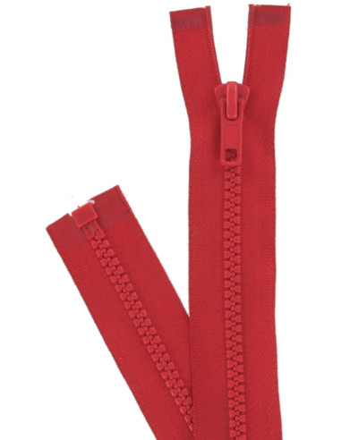 Fecho de correr separável sintético - Vermelho sangue