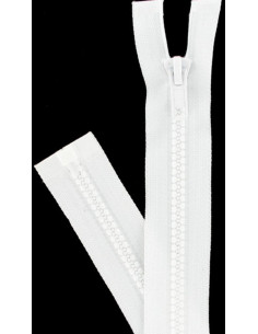 Fecho de correr separável sintético - Branco