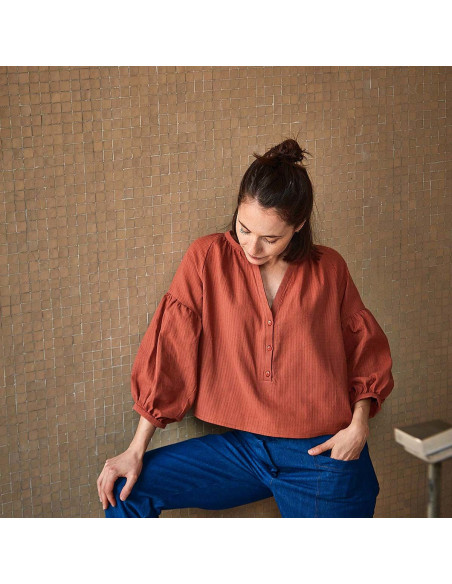 Molde de blusa ou vestido Okinawa - Ikatee