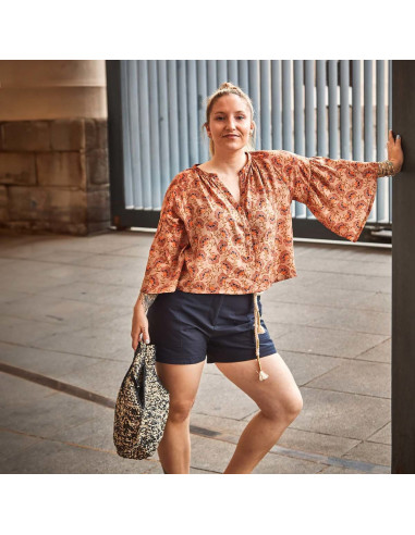 Molde de blusa ou vestido Okinawa - Ikatee