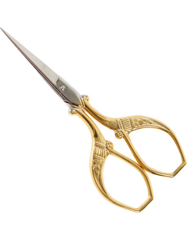 Tesoura de bordar pavão dourado DMC 9 cm