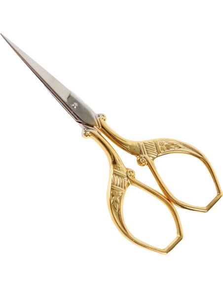 Tesoura de bordar pavão dourado DMC 9 cm