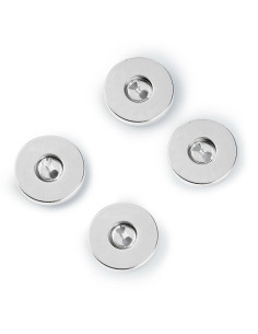 Conjunto de 3 botões magnéticos para costurar - Prata 2