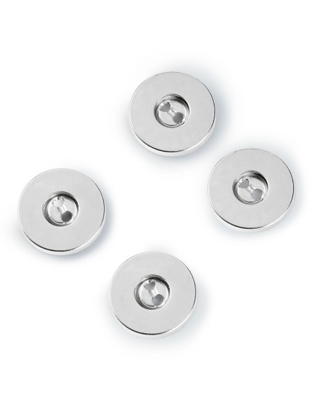 Conjunto de 3 botões magnéticos para costurar - Prata