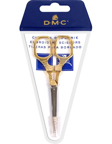 Tesoura de bordar Torre Eiffel dourada DMC 10 cm