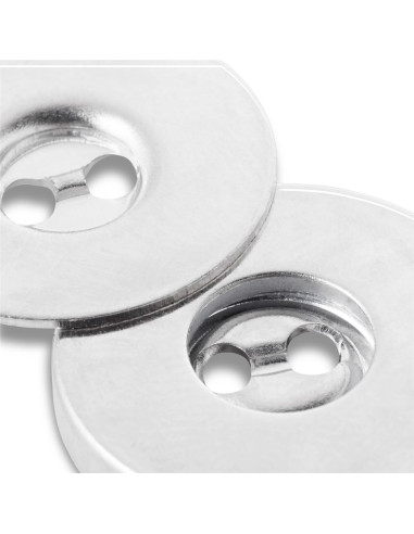 Conjunto de 3 botões magnéticos para costurar - Prata